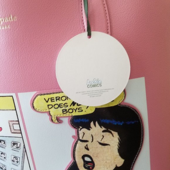 Kate Spade Archie Comics Tote Pink Multi Reversibl - Picture 7 of 9